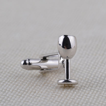 French Cufflinks For Wine Cups And Bottles