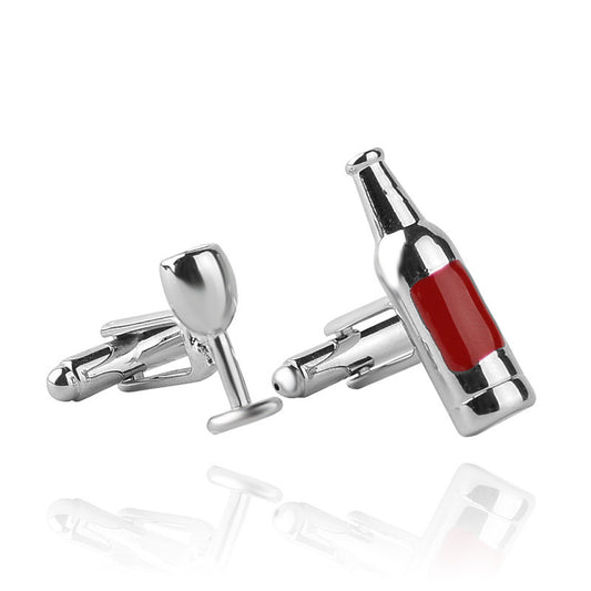 French Cufflinks For Wine Cups And Bottles